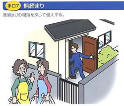 無締りによる不正侵入